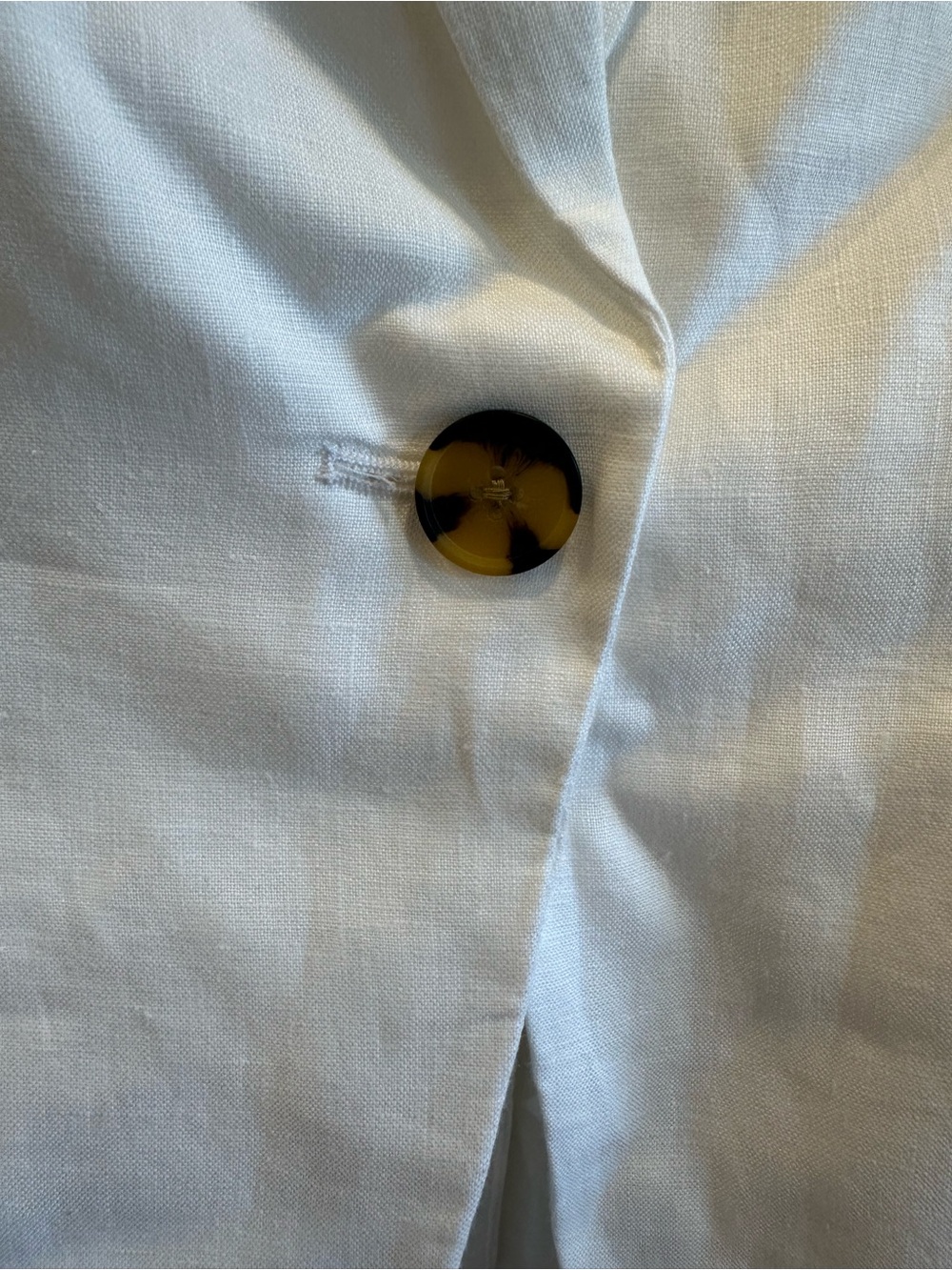 Quince 100% European Linen Structured Blazer in White Sz Medium - Picture 4 of 9